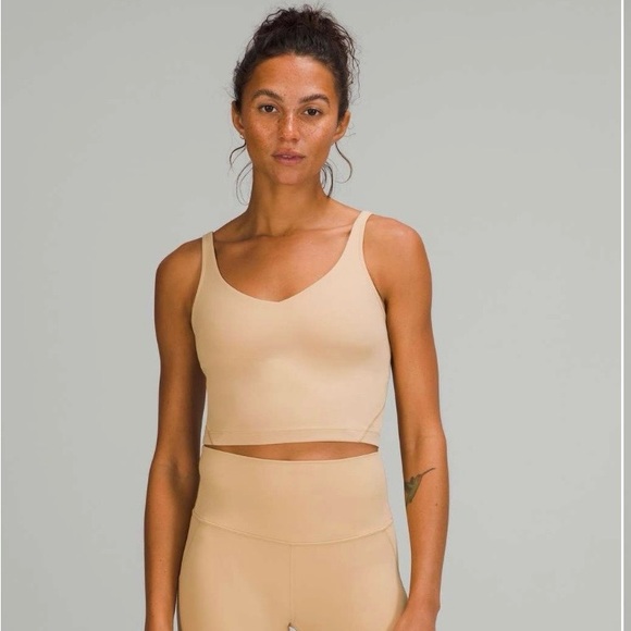 lululemon athletica Tops - Lululemon Align Tank Pecan Tan Sleeveless V-Neck Crop Tank Top - Beige 6